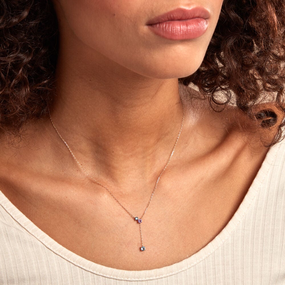 Collier Amaranta Or Jaune Topaze Améthyste - Colliers avec pierres Femme | Marc Orian