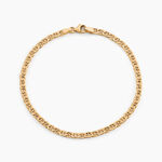 Bracelet Capucin Or Jaune Maille Marine Plate - Bracelets mailles Homme | Marc Orian