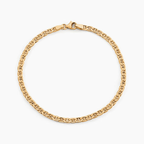 Bracelet Capucin Or Jaune Maille Marine Plate - Bracelets mailles Homme | Marc Orian