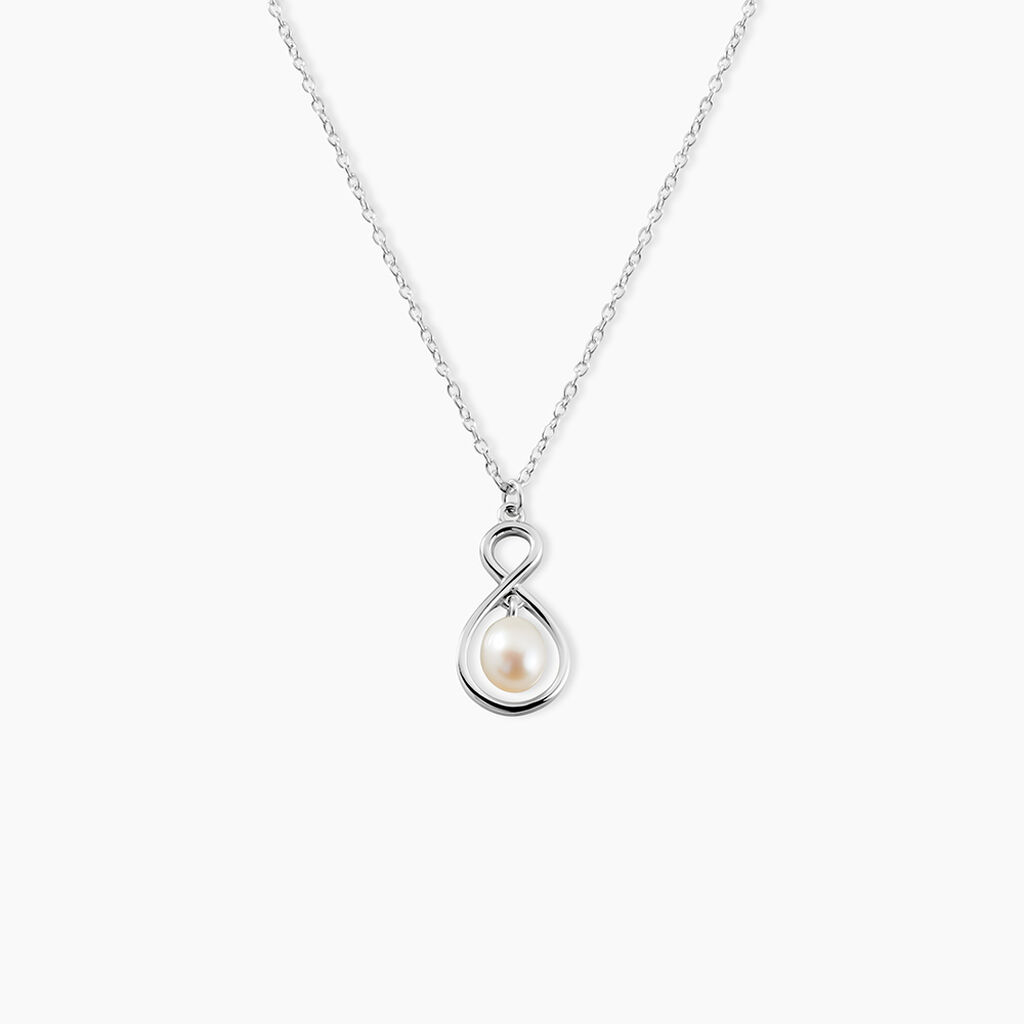 Collier Walae Argent Blanc Perle De Culture - Colliers avec pierres Femme | Marc Orian