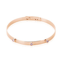 Bracelet Jonc Aleksandra Argent Rose Oxyde De Zirconium