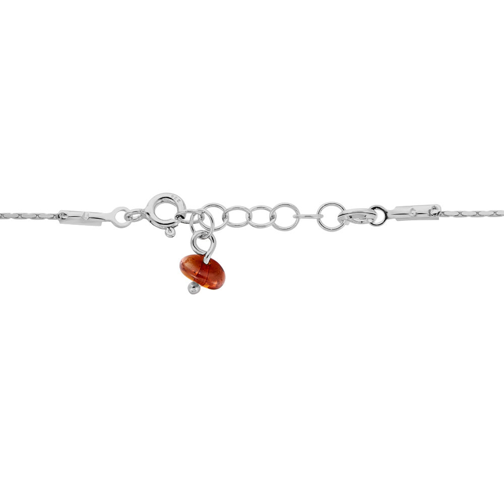Bracelet Argent Blanc Nolana Ambre - Sélection Bohème Femme | Marc Orian