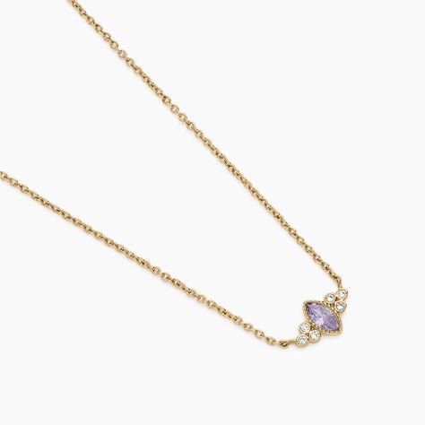 Collier Azel Plaque Or Jaune Oxyde De Zirconium - Colliers avec pierres Femme | Marc Orian