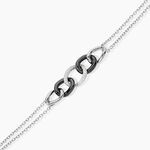 Bracelet Link Argent Blanc C&eacute;ramique Et Oxyde De Zirconium - Bracelets cha&icirc;nes Femme | Marc Orian