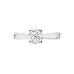 Bague Solitaire Vicoeuria Or Blanc Diamant Synth&eacute;tique - Parures de mariage Femme | Marc Orian