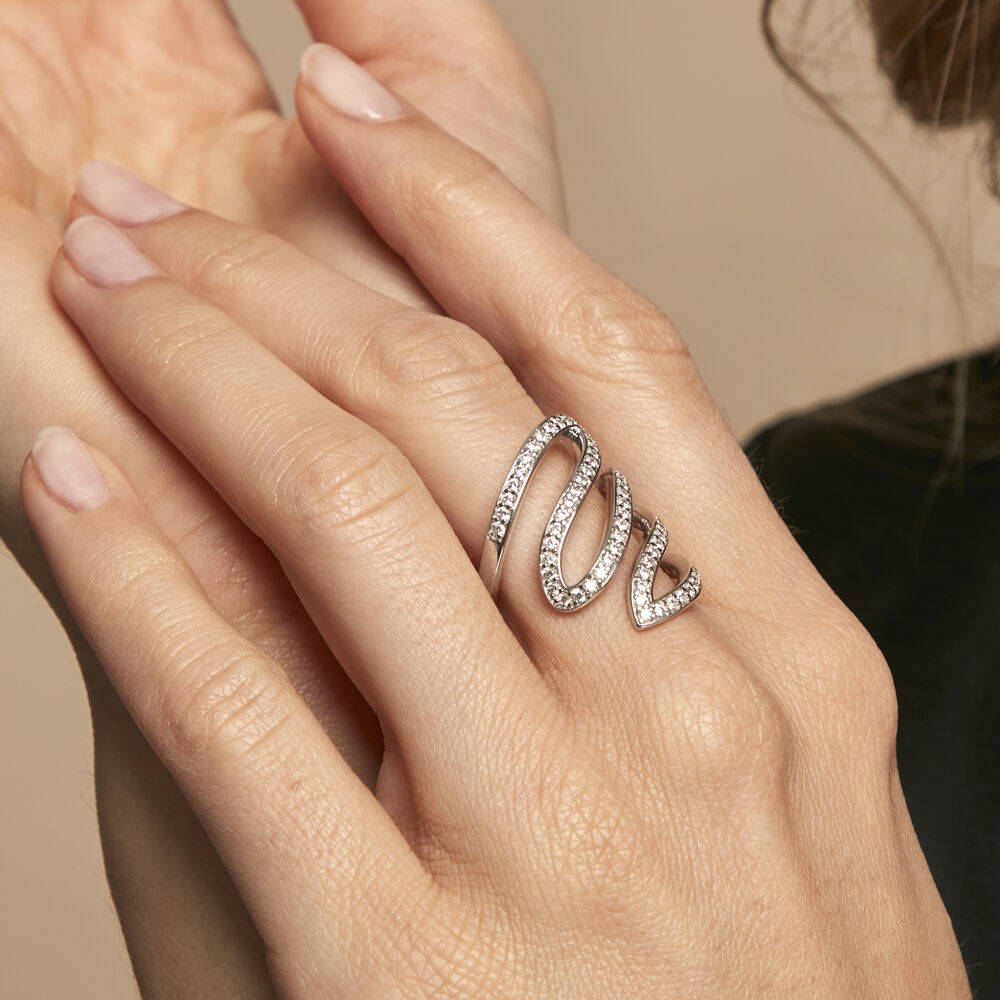 Bague Orsina Argent Argenté Oxyde De Zirconium - Bagues avec pierre Femme | Marc Orian
