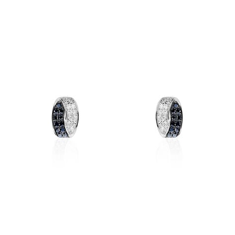 Boucles D'oreilles Puces Urania Or Blanc Diamant - Puces Femme | Marc Orian