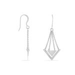 Boucles D'oreilles Pendantes Timala Argent Blanc - Pendantes Femme | Marc Orian