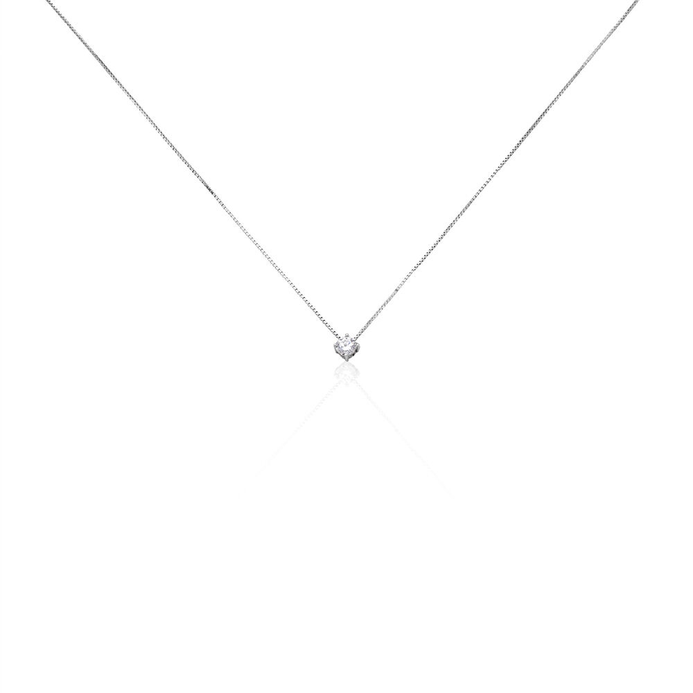 Collier Germinie Argent Blanc Oxyde De Zirconium - Colliers solitaires Femme | Marc Orian