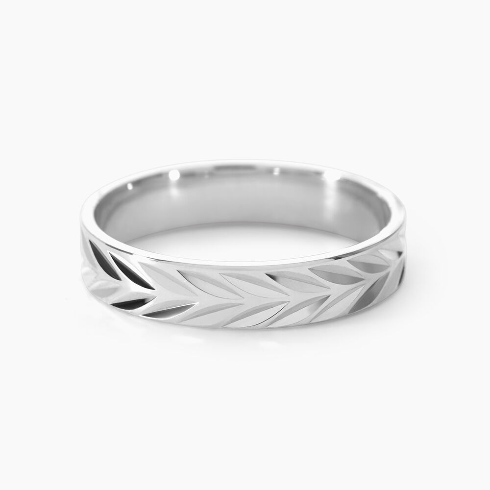 Alliance Epi Ruban Plat Or Blanc - Alliances duo Unisex | Marc Orian