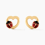 Boucles D'oreilles Puces Or Jaune Syringa Smalto - Puces Enfant | Marc Orian