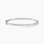 Bracelet Jonc Laurianne Argent Blanc Oxyde De Zirconium - Bracelets joncs Femme | Marc Orian