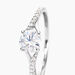 Bague Evita Or Blanc Oxyde De Zirconium - Bagues Solitaire Femme | Marc Orian