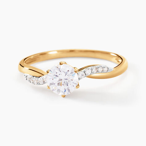 Bague Filipa Or Bicolore Oxyde De Zirconium - Solitaires Femme | Marc Orian
