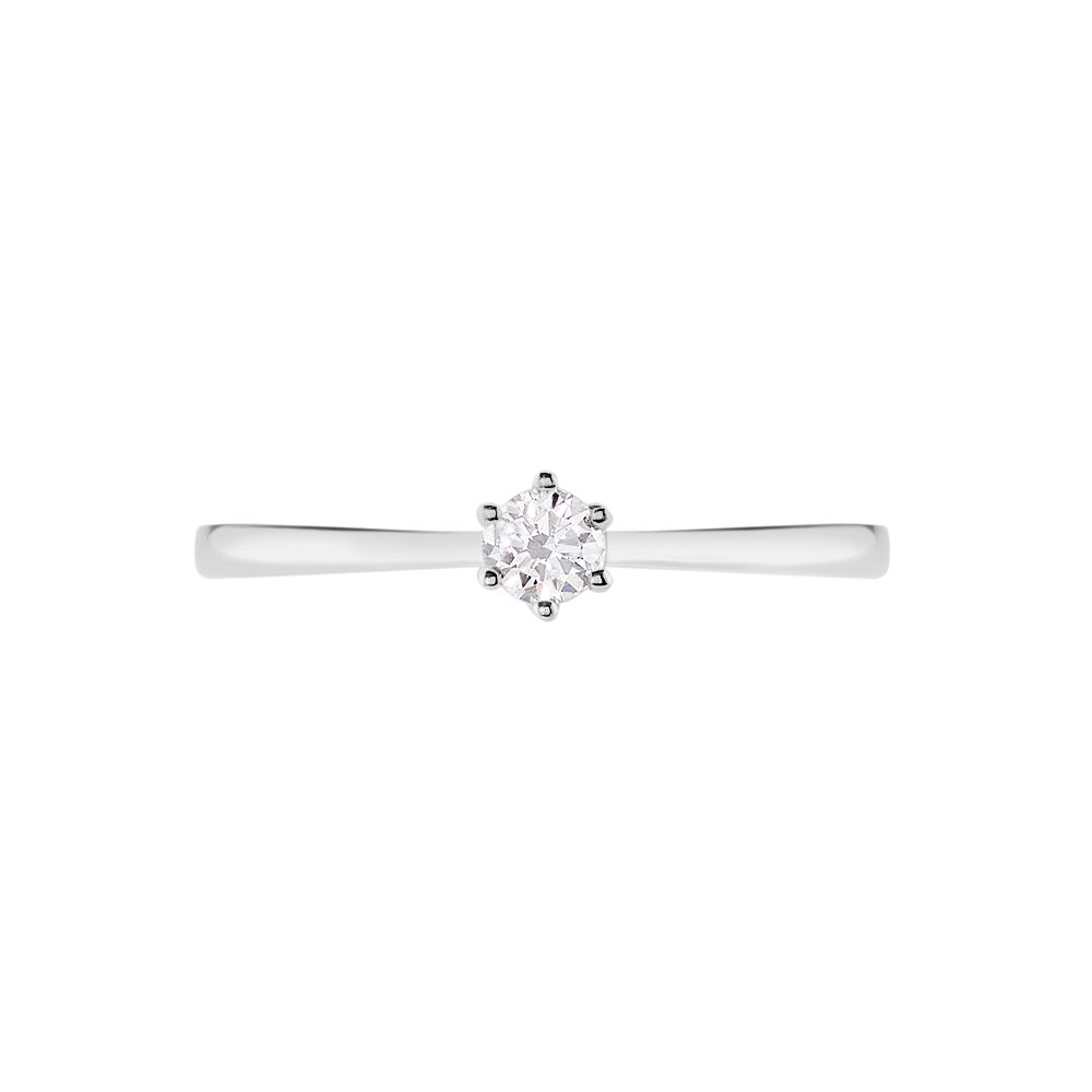 Bague Solitaire Athena Or Blanc Diamant - Solitaires Femme | Marc Orian