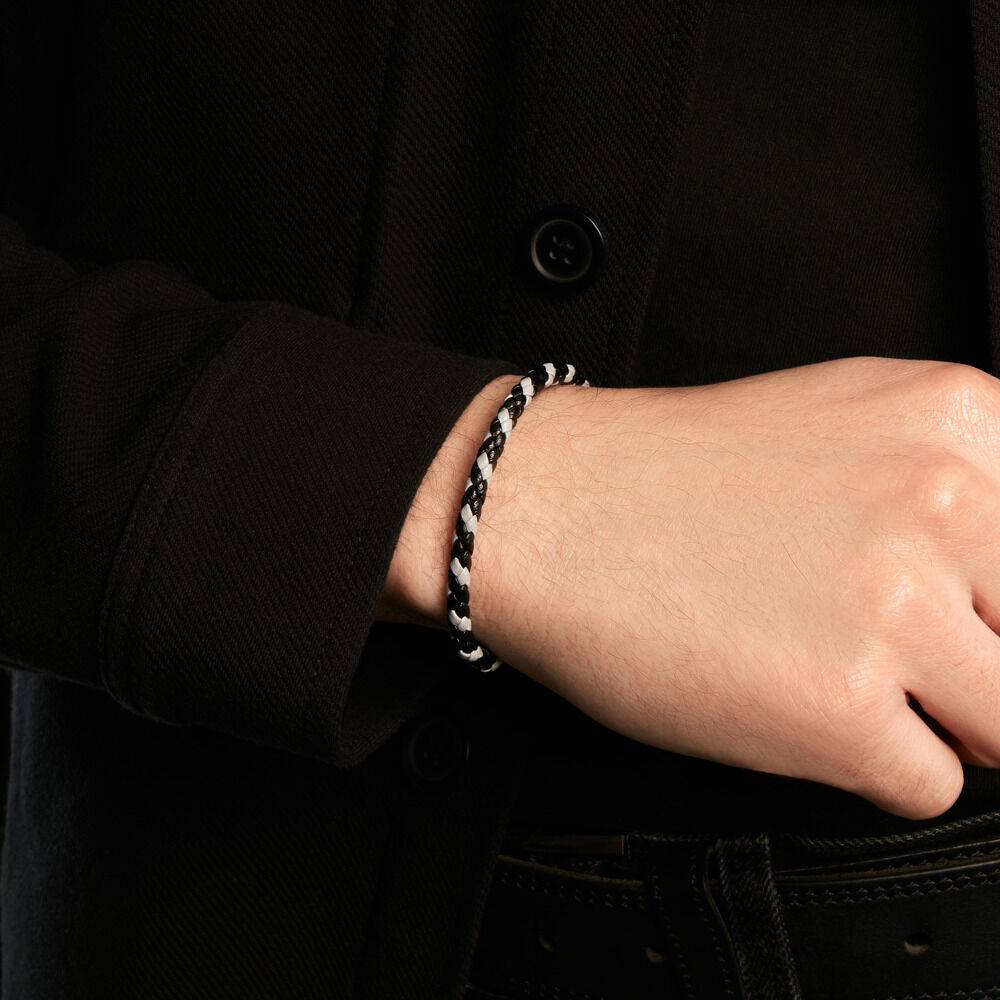 Bracelet Jourdan Cuir De Vache Bicolore - Bracelets cuir Homme | Marc Orian