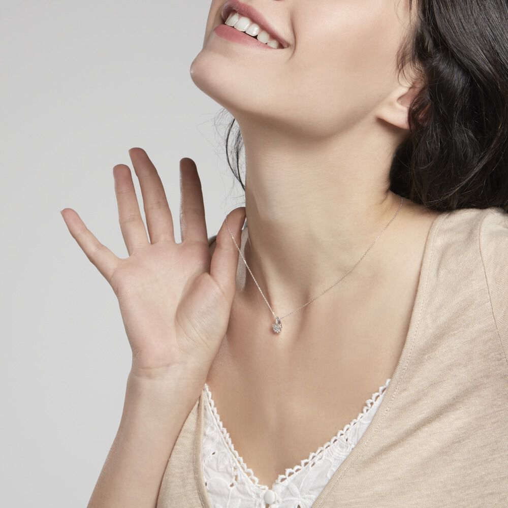 Collier Kate Or Blanc Diamant Synthétique - Colliers avec pierres Femme | Marc Orian