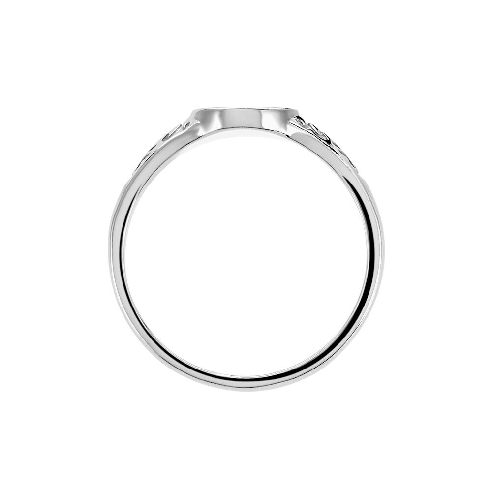Chevalière Giacoma Argent Blanc - Chevalières Femme | Marc Orian