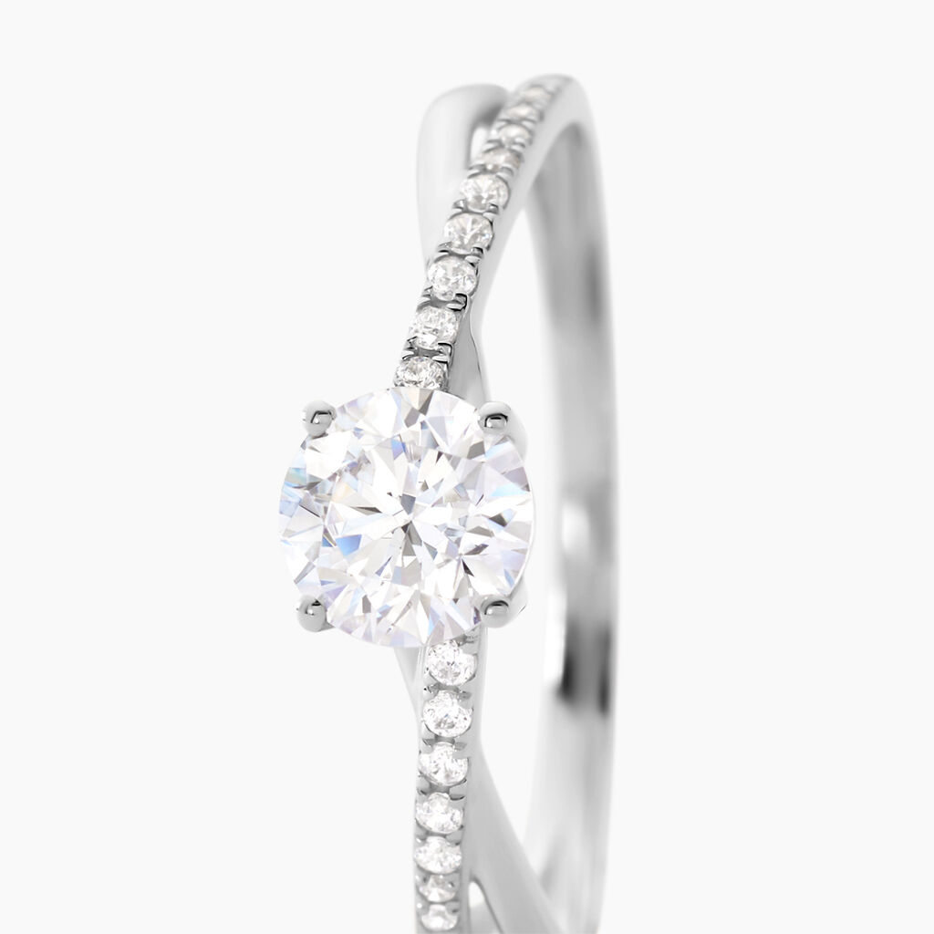 Bague Dana Or Blanc Oxyde De Zirconium - Bagues Solitaire Femme | Marc Orian