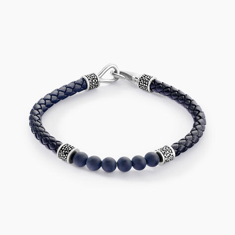 Bracelet Genaelleae Acier Blanc Agate - Bracelets cuir Homme | Marc Orian