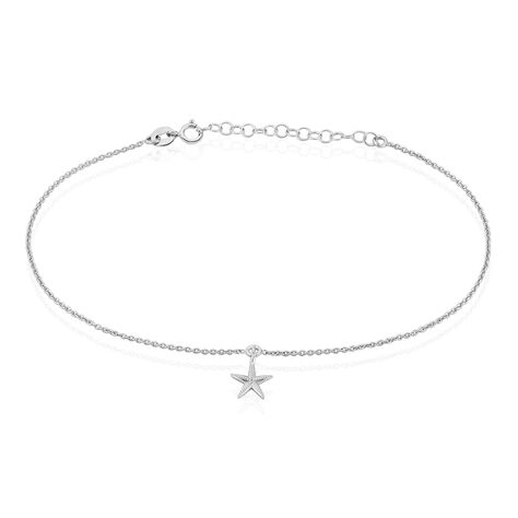 Chaîne De Cheville Zeli Argent Blanc - Chaines de cheville Femme | Marc Orian
