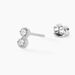 Boucles D'oreilles Puces Gigi Argent Blanc Diamant Synthétique - Puces Femme | Marc Orian