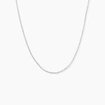 Cha&icirc;ne Claudine Argent Blanc - Colliers fantaisie Femme | Marc Orian