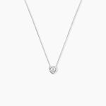 Collier Purete Or Blanc Diamant - Colliers avec pierres Femme | Marc Orian