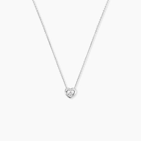 Collier Purete Or Blanc Diamant - Colliers avec pierres Femme | Marc Orian