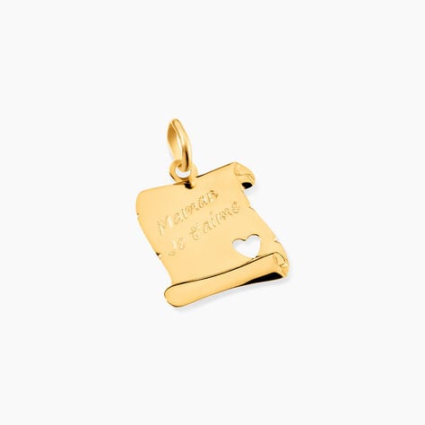 Pendentif Irenca Message Parchemin Or Jaune - Pendentifs Famille | Marc Orian