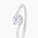 Bague Olly Or Blanc Oxyde De Zirconium - Solitaires Femme | Marc Orian