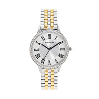 cadran argenté fond argenté bracelet acier bicolore