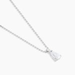 Collier Enis Or Blanc Oxyde De Zirconium Et Olivine - Colliers avec pierres Femme | Marc Orian