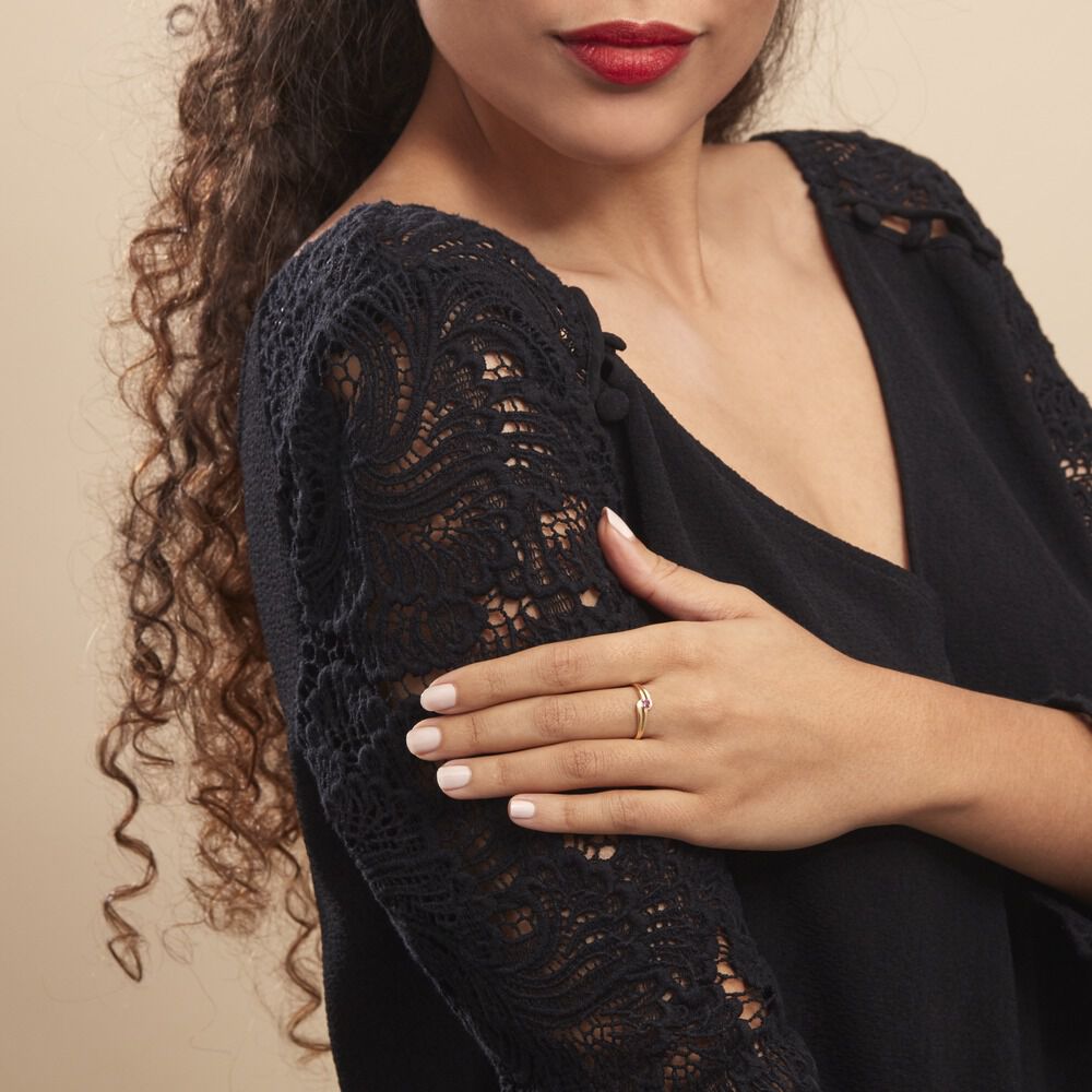 Bague Nesryne Or Jaune Rubis - Bagues vintage Femme | Marc Orian
