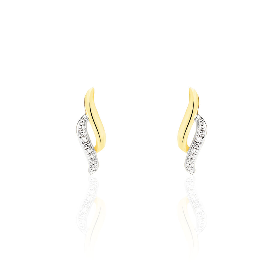 Boucles D'oreilles Puces Callum Or Jaune Diamant - Pendantes Femme | Marc Orian