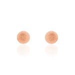 Boucles D'oreilles Puces Fidelia Boule Sablee Or Rose - Puces Femme | Marc Orian