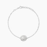 Bracelet Lumineuse Argent Blanc Oxyde De Zirconium - Bracelets fantaisie Femme | Marc Orian