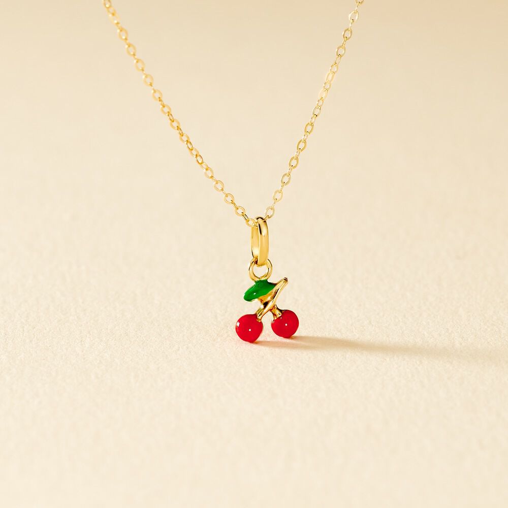 Collier Cherry Cerise Or Jaune - Colliers avec pierres Enfant | Marc Orian