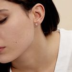 Boucles D'oreilles Puces Petrine Argent Blanc Oxyde De Zirconium - Puces Femme | Marc Orian