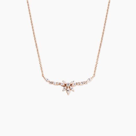Collier Davena Argent Rose Oxyde De Zirconium - Colliers avec pierres Femme | Marc Orian