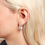 Cr&eacute;oles Soazig Argent Blanc Oxyde De Zirconium - Cr&eacute;oles Femme | Marc Orian