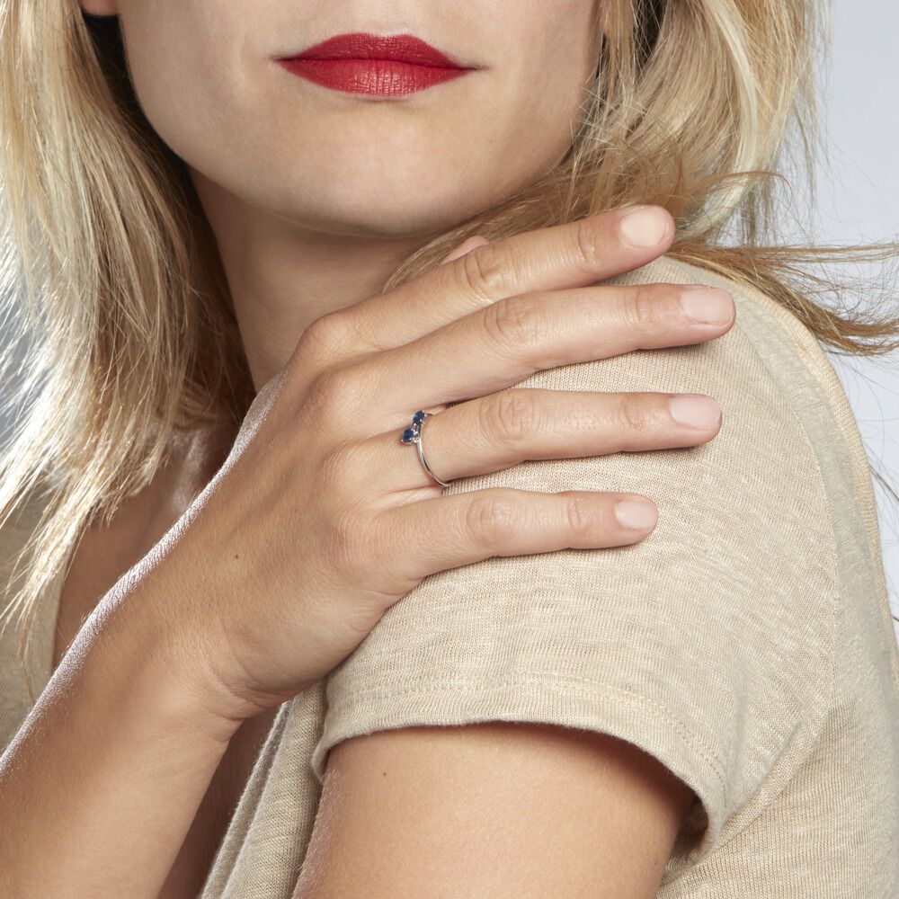 Bague Sienna Or Blanc Saphir - Bagues vintage Femme | Marc Orian