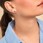 Boucles D'oreilles Puces Mai-ly Argent Blanc Oxyde De Zirconium - Puces Femme | Marc Orian