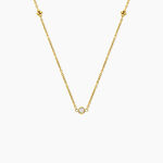 Collier Eva Acier Jaune Cristaux - Colliers avec pierres Femme | Marc Orian