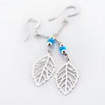 Boucles D'oreilles Pendantes Grethel Argent Blanc Turquoise - Pendantes Femme | Marc Orian