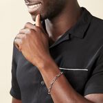 Bracelet Anilo Maille Alternee 1/1 Argent Blanc - Bracelets fantaisie Homme | Marc Orian