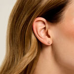 Boucles D'Oreilles Puces Bas Or Jaune Oxyde De Zirconium - Puces Femme | Marc Orian