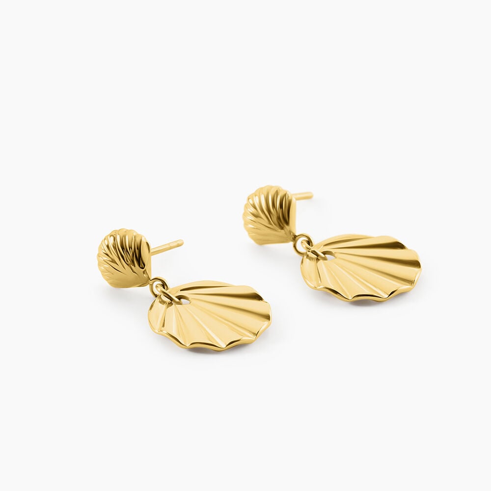 Boucles D'Oreilles Pendantes Glowy Acier Jaune - Pendantes Femme | Marc Orian