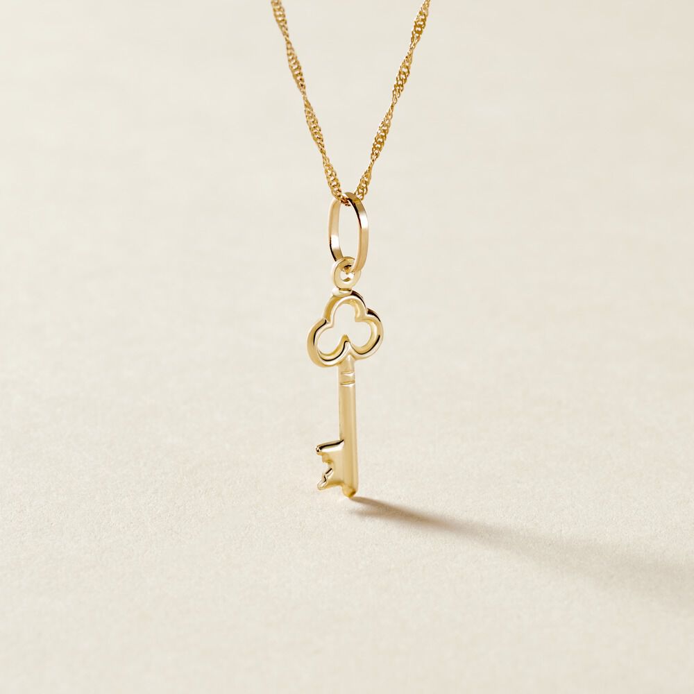 Pendentif Fatilia Clef Coeur Or Jaune - Pendentifs Famille | Marc Orian