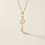 Pendentif Fatilia Clef Coeur Or Jaune - Pendentifs Famille | Marc Orian